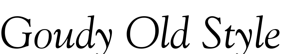 Goudy Old Style Italic BT Font Download Free